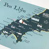 Pen Llŷn map print