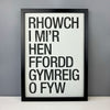 Hen ffordd Gymreig lyrics print