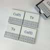 Te/coffi coasters - set of 4