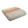 *COMING SOON* Wool two stripe Welsh throw - orange/grey