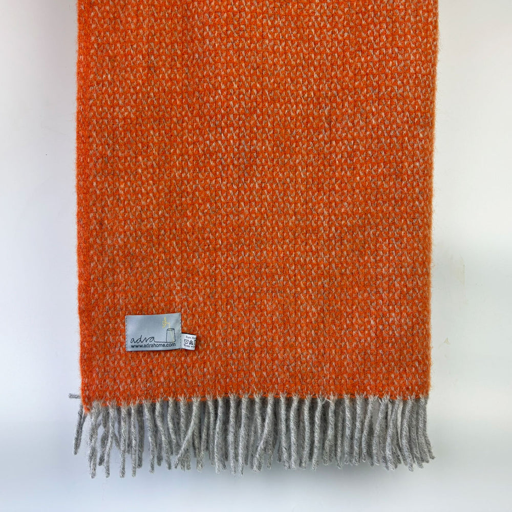 Welsh Pumpkin Illusion Wool Throw | Cushions and Blankets | Adra