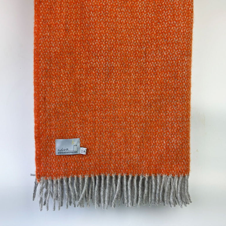 Welsh Pumpkin Illusion Wool Throw | Cushions and Blankets | Adra