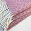 Wool crescent Welsh throw - dusky pink