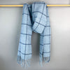 Welsh lambswool scarf - blue check