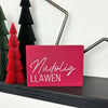 Nadolig Llawen block sign - red