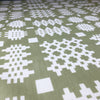 Welsh blanket oilcloth tablecloth, matt green
