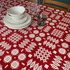 Welsh blanket oilcloth, red