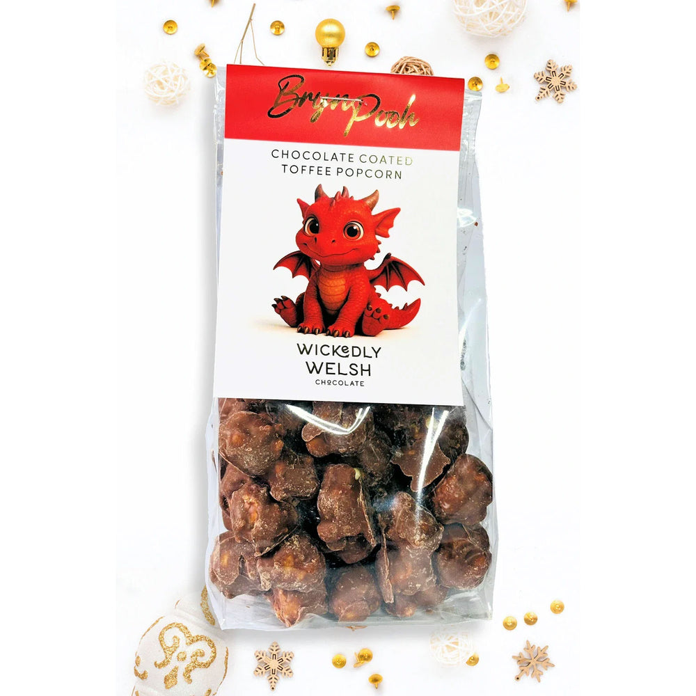 Bryn Pooh - Chocolate covered toffee popcorn handmade in Wales by Wickedly Welsh