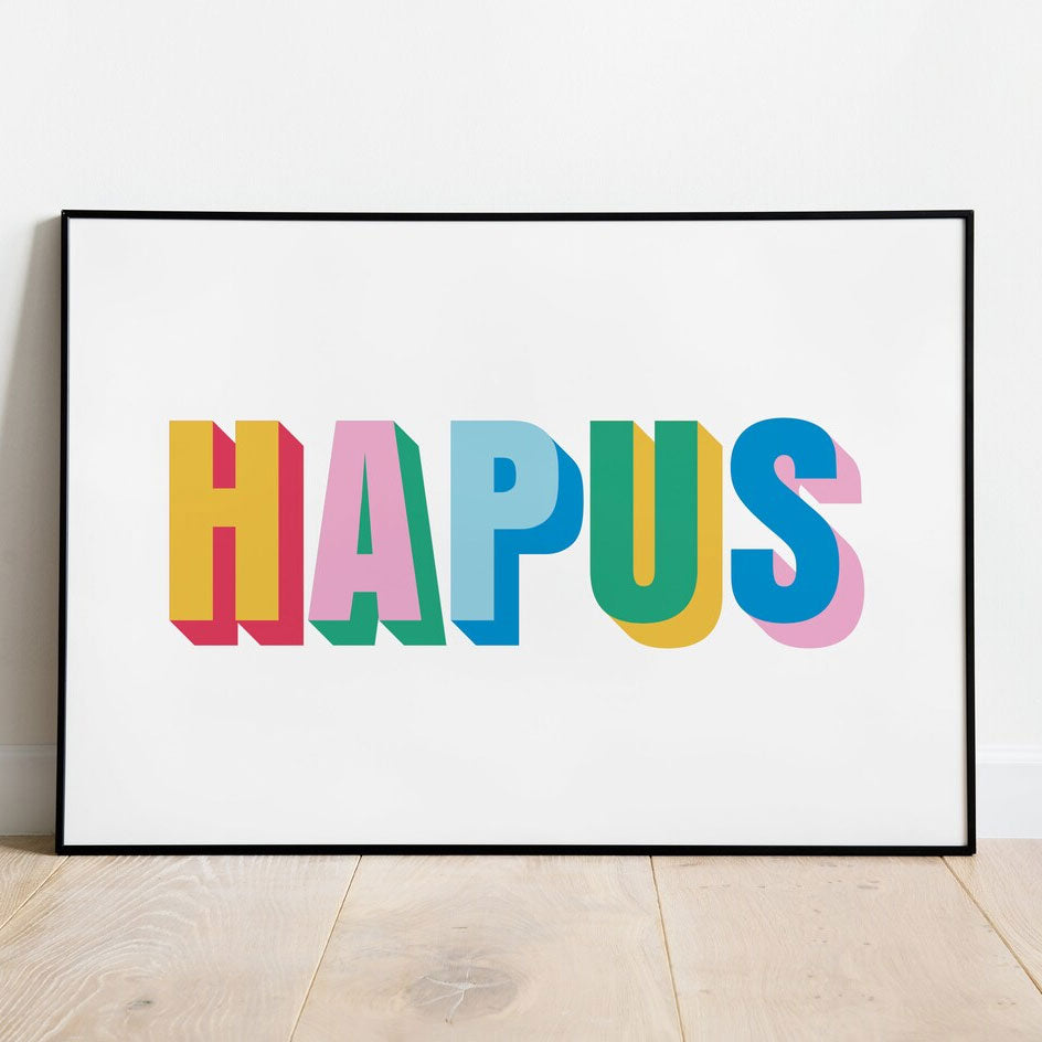 Hapus typographic print