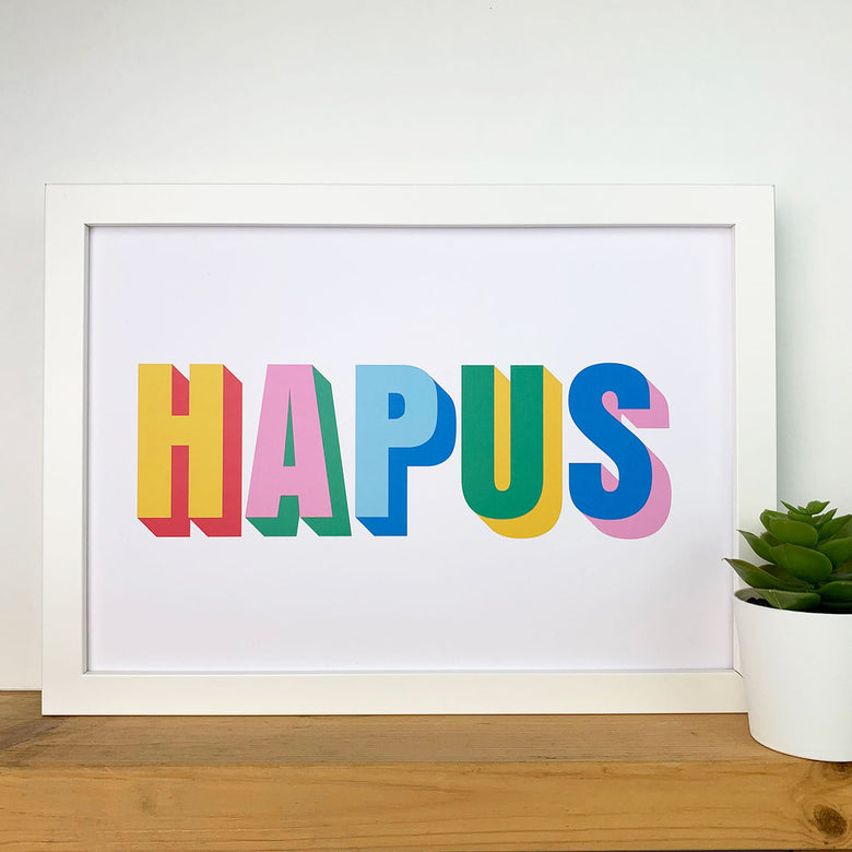 Hapus typographic print