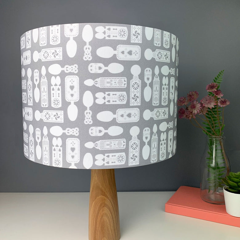 Welsh homeware lampshade using printed fabric