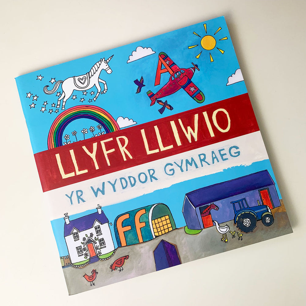 Welsh alphabet colouring book