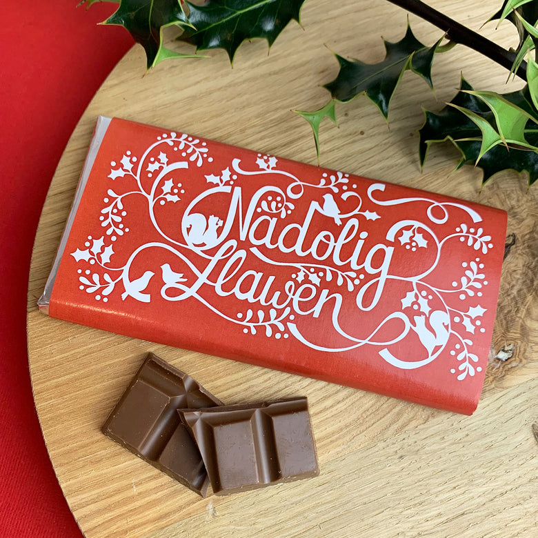 Nadolig Llawen Christmas chocolate bar