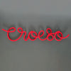 Knitted wire word - Croeso