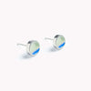 Enamel stud earrings - blue/grey