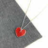Enamel Valentine's Day gift heart pendant