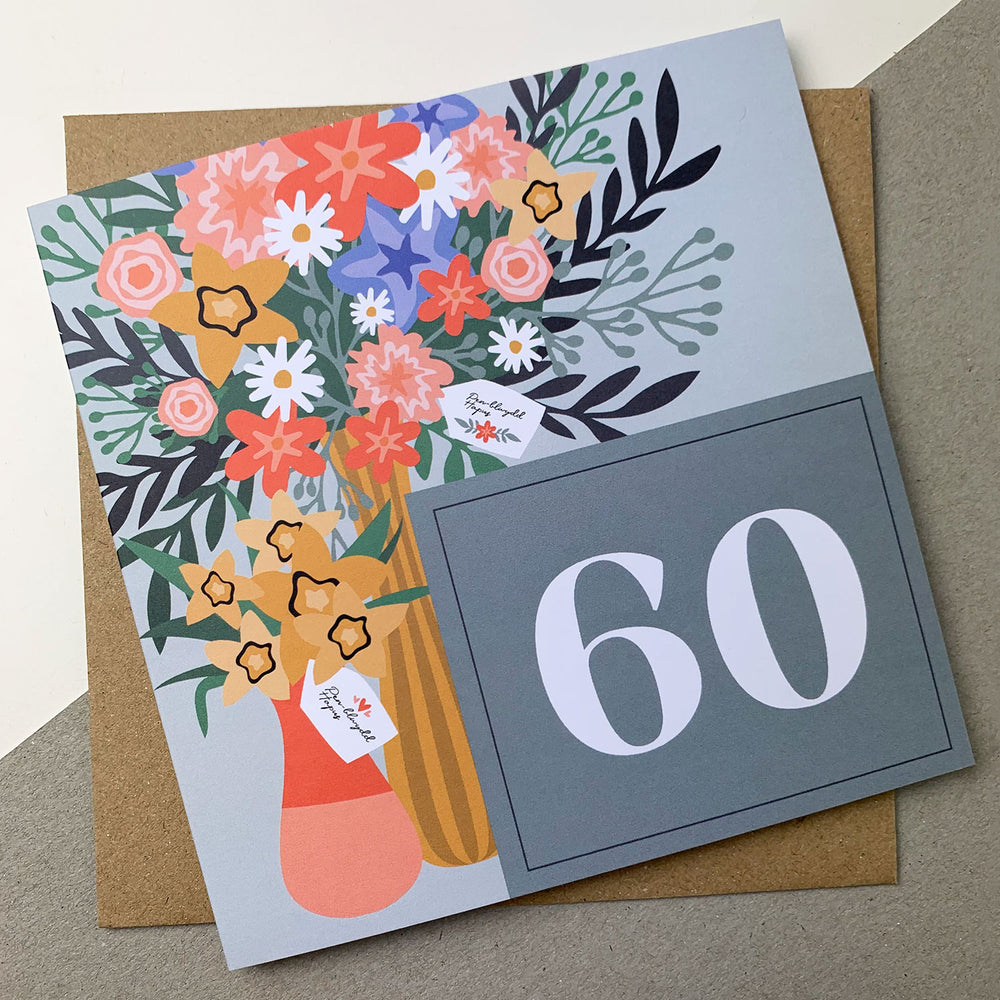 60th Birthday Card, Best Birthday Cards, Unique Birthday Cards, Adra