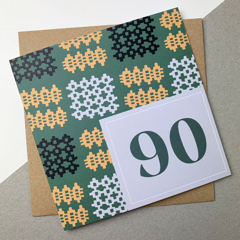 90th Birthday Card, Welsh Wrapping Paper, Unique Birthday Cards, Adra