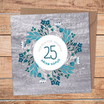 Welsh Silver Wedding Anniversary Card, Welsh Cards, Occasion Cards 