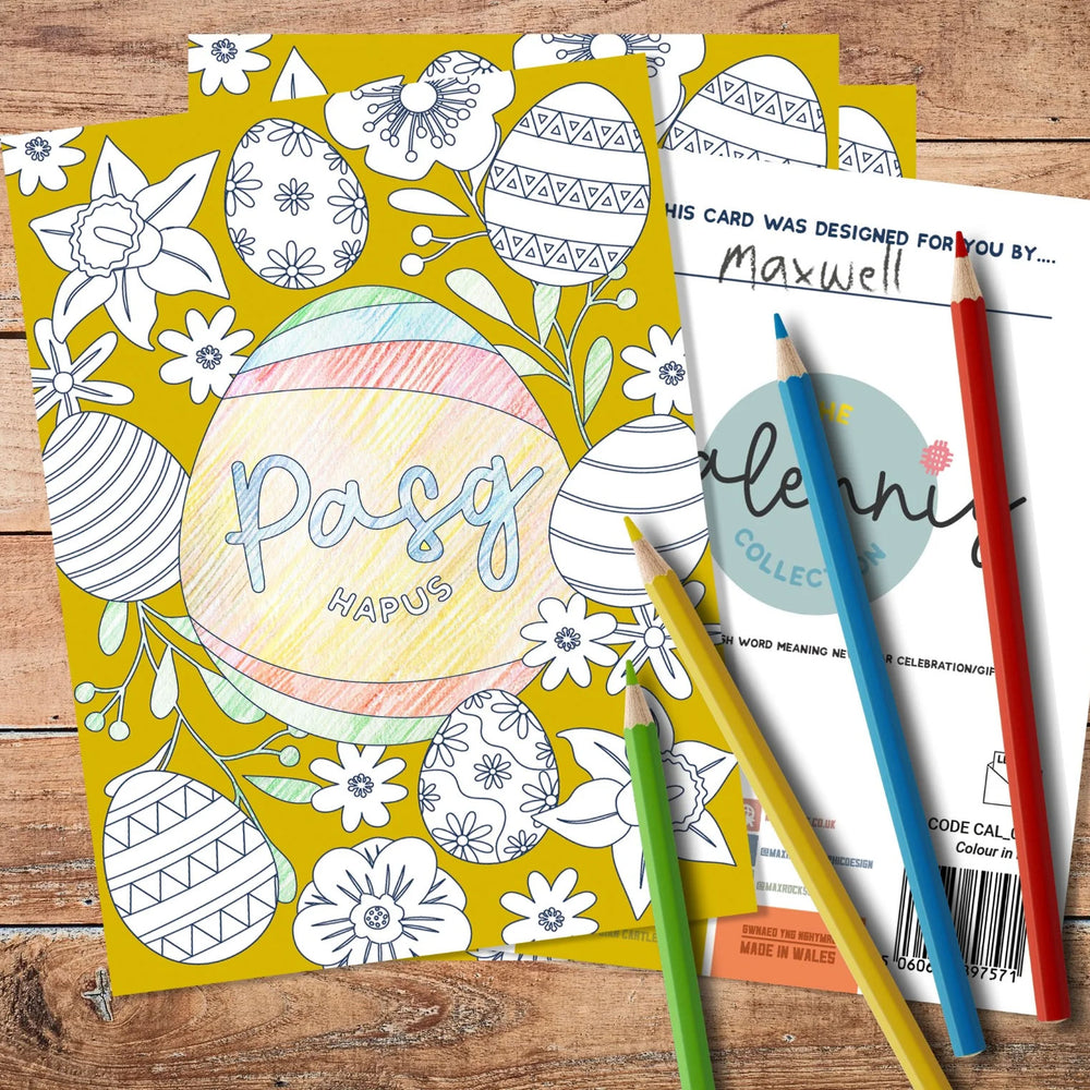 Colour your own Easter cards - pack of 3