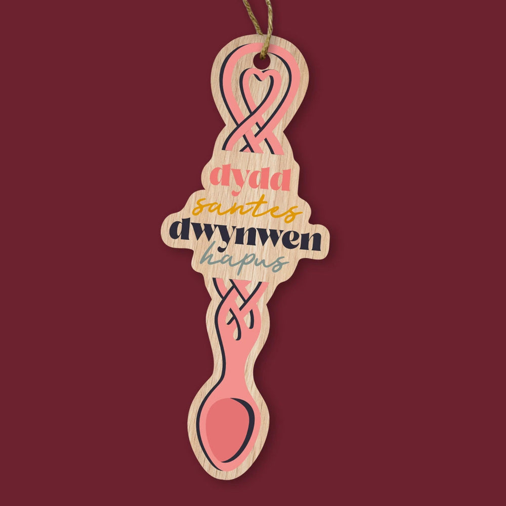 Dydd Santes Dwynwen Hapus love spoon decoration