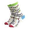Penblwydd Hapus women's socks - white
