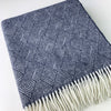 Wool delamere Welsh Throw - Orion blue