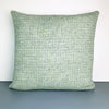 Pure new wool illusion cushion in green made in Wales by Tweedmill