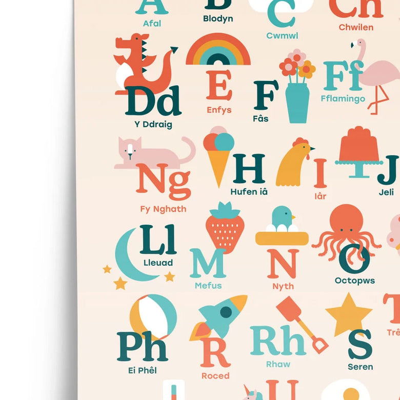 Welsh Alphabet Print | Welsh Prints and Art | Adra