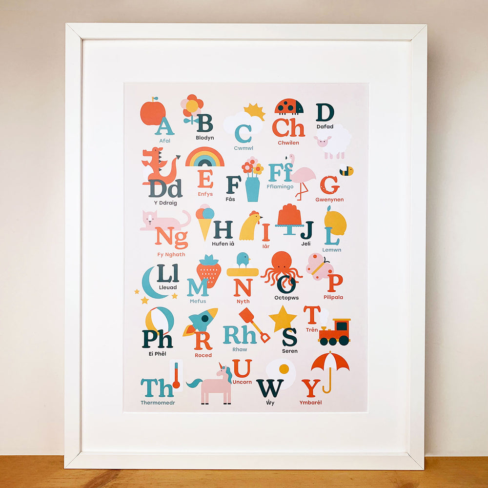 Welsh Alphabet Print | Welsh Prints and Art | Adra