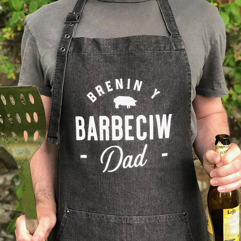 Personalised Welsh BBQ King Apron, Welsh Aprons, Welsh Gifts, Welsh Kitchen