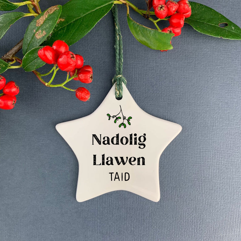 Nadolig Llawen Taid Christmas decoration