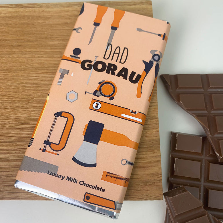 Dad gorau chocolate bar, Welsh Gift Ideas, Welsh Chocolates, Adra
