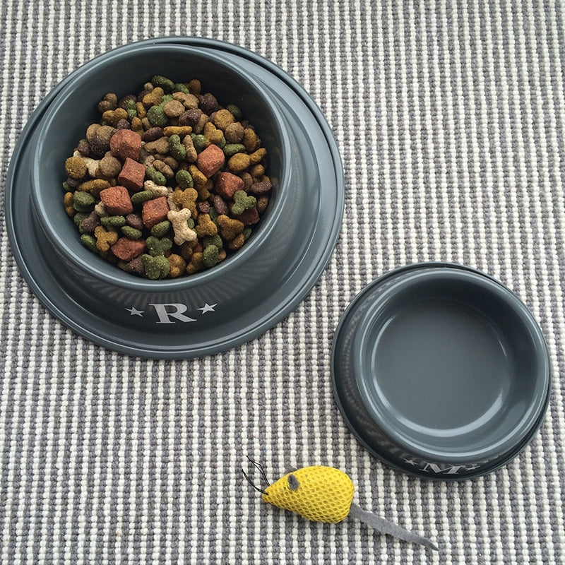 Personalised initial pet bowl