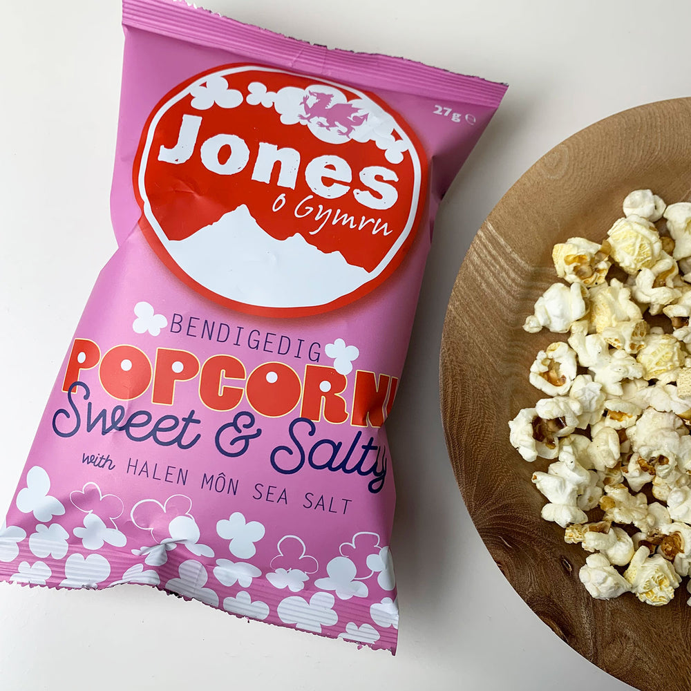 Jones o Gymru Welsh Popcorn, Welsh Food Gift, Welsh Gift Ideas, Adra