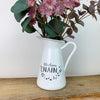 Personalised flower jug
