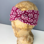 Welsh accessory headband using magenta coloured wool