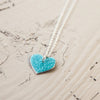Closeup of heart pendant Valentine's Day gift