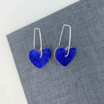 Valentine's Day gift heart earrings side by side