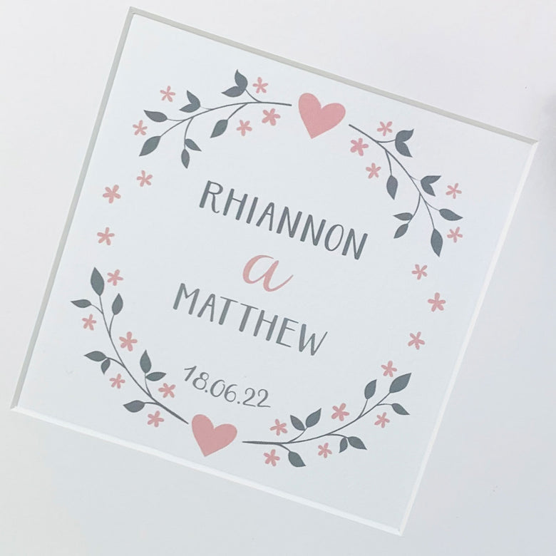 Personalised Couples' framed print
