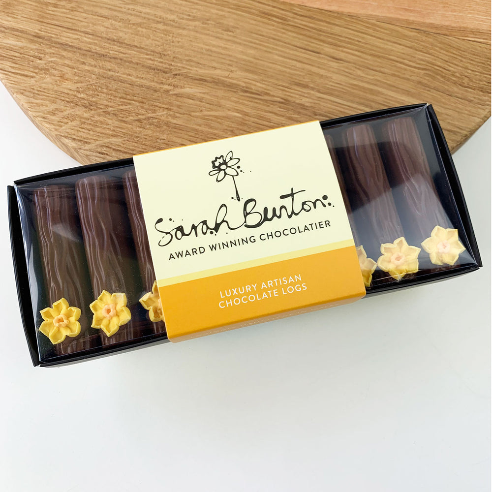 Daffodil chocolate logs