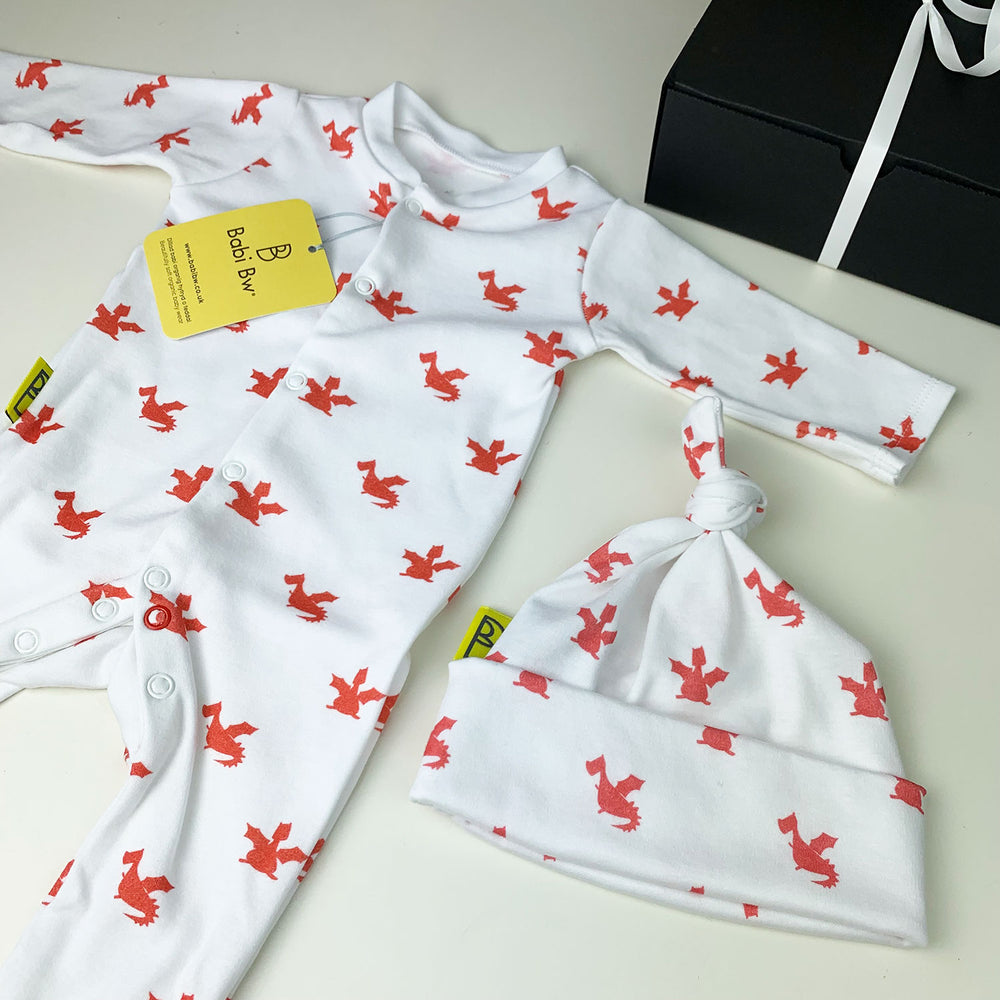 Sleepsuit & hat new baby gift set