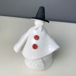 Handmade ceramic Welsh lady ornament in traditional dress