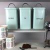 Welsh Tea Coffee And Sugar Pots, Welsh Kitchen Storage Tins, Adra