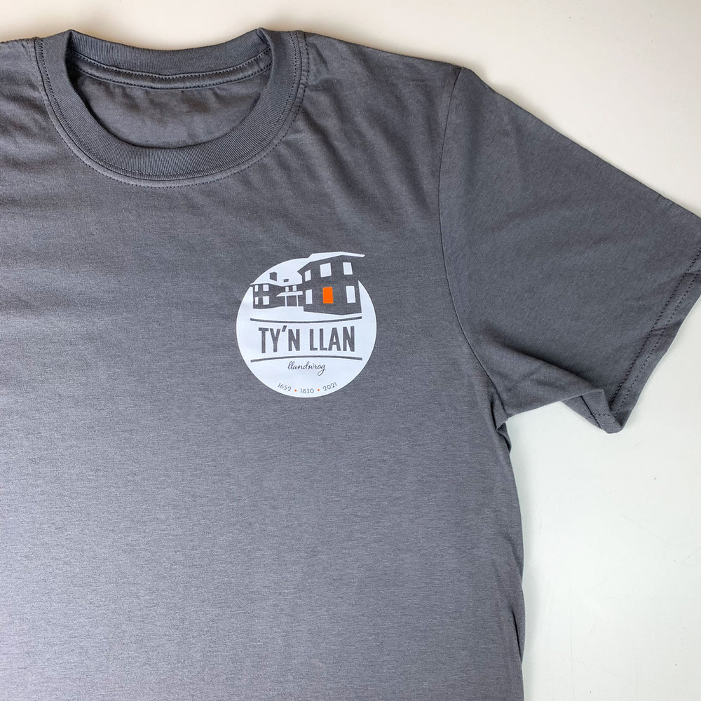 Ty'n Llan logo t-shirt - charcoal